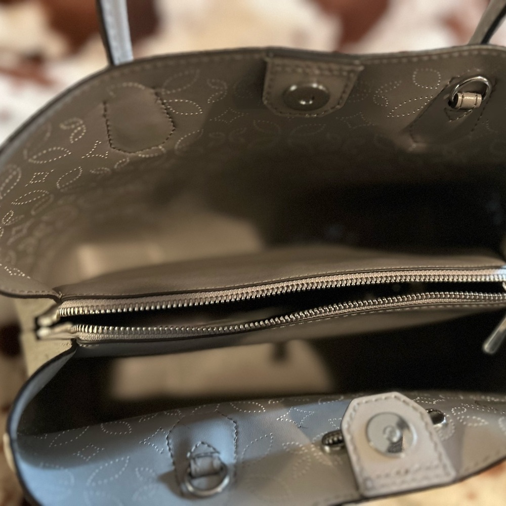 MK tote with matching wristlet gray